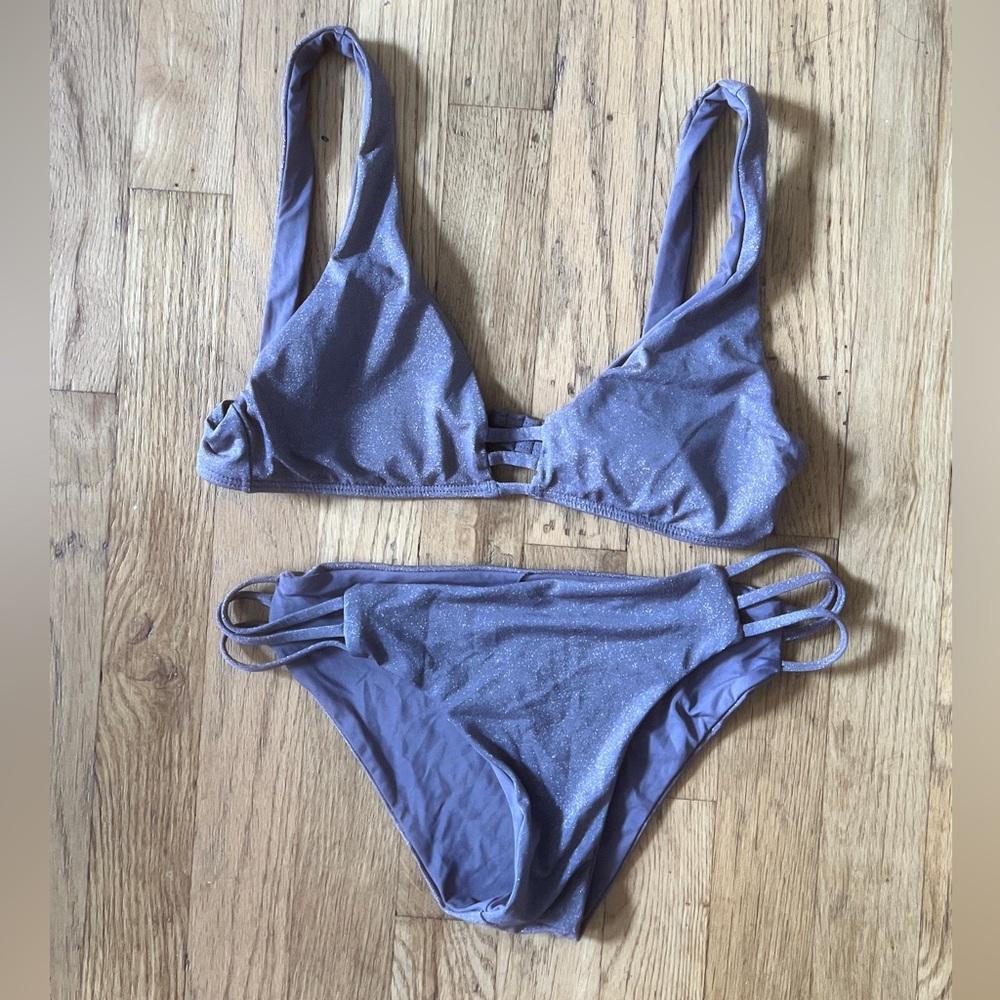 L*Space Super cute faded purple bikini set sizeS